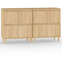 vidaXL Sideboards 2 pcs. chêne Sonoma 60x35x70 cm bois composite