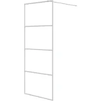 vidaXL Paroi de douche pour passage piétonnier Blanc 80x195 cm ESG-verre clair