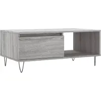vidaXL Table basse Gris Sonoma 90x50x36,5 cm Bois composite