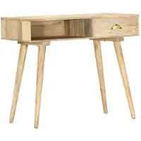 vidaXL Table console 90x45x75 cm bois de manguier massif