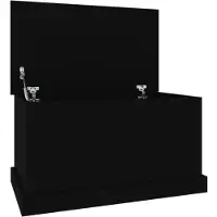 vidaXL Coffre noir 70x40x38 cm Bois composite
