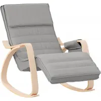 vidaXL Chaise à bascule Gris clair Tissu
