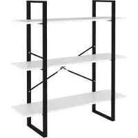 vidaXL Bibliothèque blanc 100x30x105 cm bois d’ingénierie