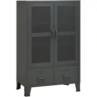 vidaXL Coffre de rangement industriel Anthracite 70x40x115 cm Métal