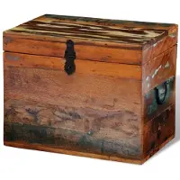 vidaXL Boîtes de rangement Bois massif de récupération