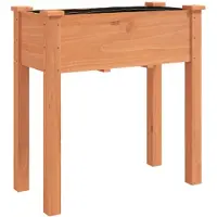 vidaXL Jardinière avec doublure marron 71x37x76cm bois massif de sapin