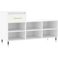 vidaXL Armoire à chaussures Blanc 102x36x60 cm Bois d'ingénierie