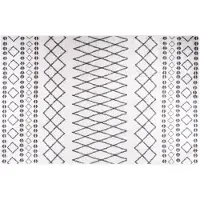 vidaXL Tapis lavable antidérapant 160x230 cm Noir et blanc