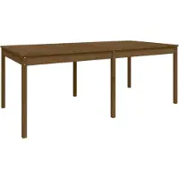 vidaXL Table de jardin marron miel 203,5x100x76 cm pin massif
