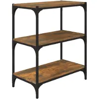 vidaXL Bibliothèque Chêne fumé 60x33x70,5cm Bois d'ingénierie et acier