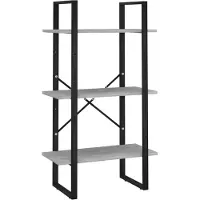 vidaXL Étagère de rangement gris béton 60x30x105 cm bois d'ingénierie