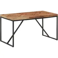 vidaXL Table de salle à manger 140x70x76 cm en bois massif d'acacia et de mangue
