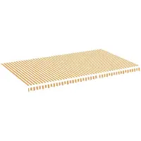 vidaXL Ersatztuch für awning 6x3,5 m gelb und weiß