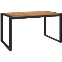 vidaXL Table de jardin et pieds en forme de U 140x80x75 cm bois acacia