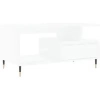 vidaXL Table basse blanche 90x49x45 cm Bois composite