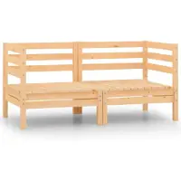 vidaXL Canapé d'angle de jardin 2 pcs. Pin massif