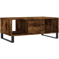 vidaXL Table basse chêne fumé 90x50x36,5 cm Bois composite