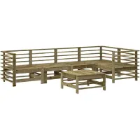 vidaXL Ensemble de salon de jardin 6 pièces Bois de pin imprégné