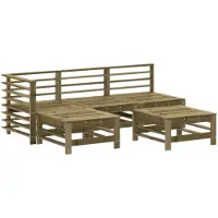 vidaXL Ensemble de salon de jardin 5 pièces en pin imprégné