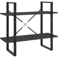 vidaXL Bibliothèque à 2 niveaux Gris 80x30x70 cm bois d'ingénierie