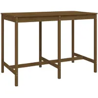 vidaXL Table de jardin marron miel 159,5x82,5x110 cm Pin massif