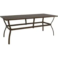 vidaXL Table de jardin marron 190 x 80 x 72 cm en acier
