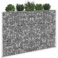 vidaXL GABION PLANS EIGER TRAPEZIUM 150 x 20 x 100 cm galvanisé Stahl