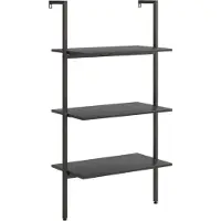 vidaXL Étagère inclinée à 3 niveaux Noir 64x35x120,5 cm