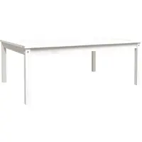 vidaXL Table de jardin blanche 121x82,5x45 cm pin massif