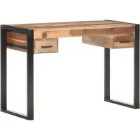vidaXL Bureau 110x50x76 cm bois massif