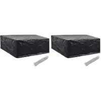 vidaXL Housses de salon de jardin 2 pcs 10 œillets 260x260x90 cm