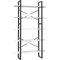 vidaXL Bibliothèque à 5 niveaux Blanc 100x30x175 cm Bois de pin