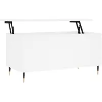 vidaXL - Table basse - 90x44.5x45 - cm - fait main - Bois - blanc