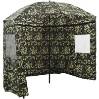 vidaXL , parapluie décoratif en forme d'ange, 218 x 185 cm, tissu Oxford en polyester, motif camouflage