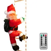Monzana Père Noël grimpeur sur échelle 40 LED
