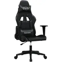 vidaXL Chaise de jeu noire en similicuir