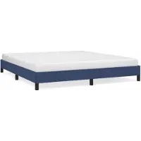 vidaXL Cadre de lit sans matelas bleu 160x200 cm Tissu