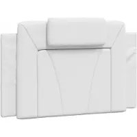 vidaXL Coussin de tête de lit "Viana" blanc 80 cm similicuir