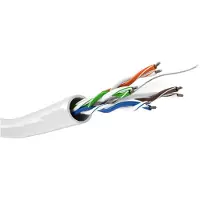Goobay 94220 CAT 6 câble réseau, U/UTP, blanc, 305 m - CCA mélange de cuivre pour applications SOHO, AWG 23/1 (solid), PVC