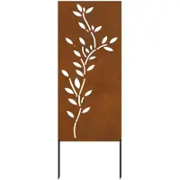vidaXL Écran de confidentialité de jardin Floral Rouillé 50 x 140 cm