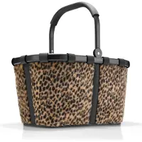 Reisenthel Panier à provisions marron noir pour femme - Carrybag L Leo Fake Fur 357543