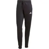 Adidas Pantalon de sport 'ESSENTIALS 3-STRIPES FLEECE SLIM' noir / blanc