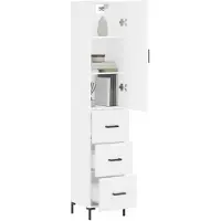 vidaXL Highboard blanc 34,5x34x180 cm Bois composite