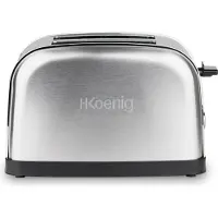Koenig Grille-pain deux tranches - - TOS7 - 850 W - Acier inoxydable