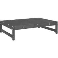 vidaXL Tabouret de jardin Gris 120x80 cm Pin massif
