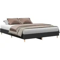 vidaXL Cadre de lit sans matelas noir 150x200 cm Bois composite