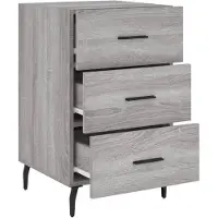vidaXL Table de chevet sonoma gris 40x40x66 cm bois d'ingénierie