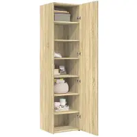 vidaXL Highboard chêne Sonoma 45x42,5x185 cm Matériau dérivé du bois
