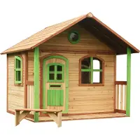 Axi Milan Maison Enfant En Bois | Maison De Jeux Pour L'Extérieur / Jardin En Marron & Blanc | Maisonnette / Cabane De Jeu Avec Des Fenêtres