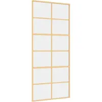 vidaXL Porte coulissante Golden 90x205 cm ESG-verre clair et aluminium